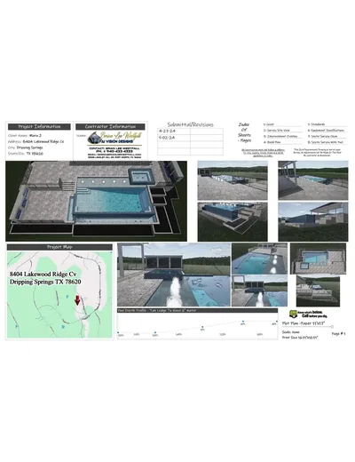 Sample pool construction permit plan cover sheet